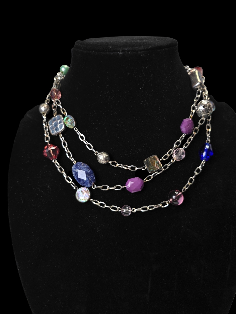 Lia Sophia Beaded Layered Chain Necklace - Women Jewelry